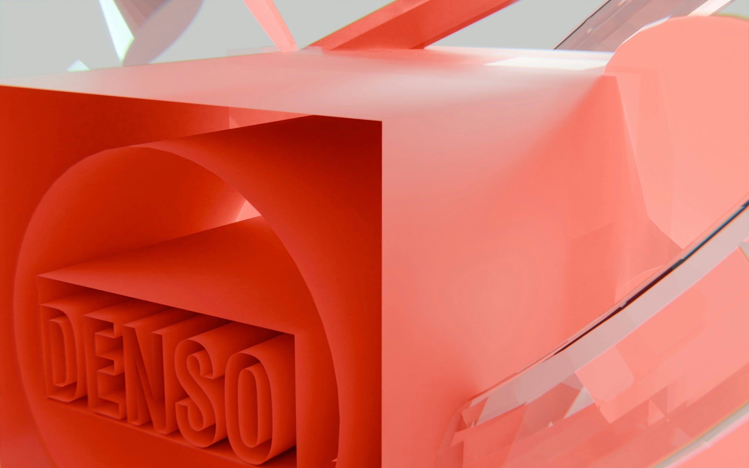 Tampon encreur rouge, rendu 3D