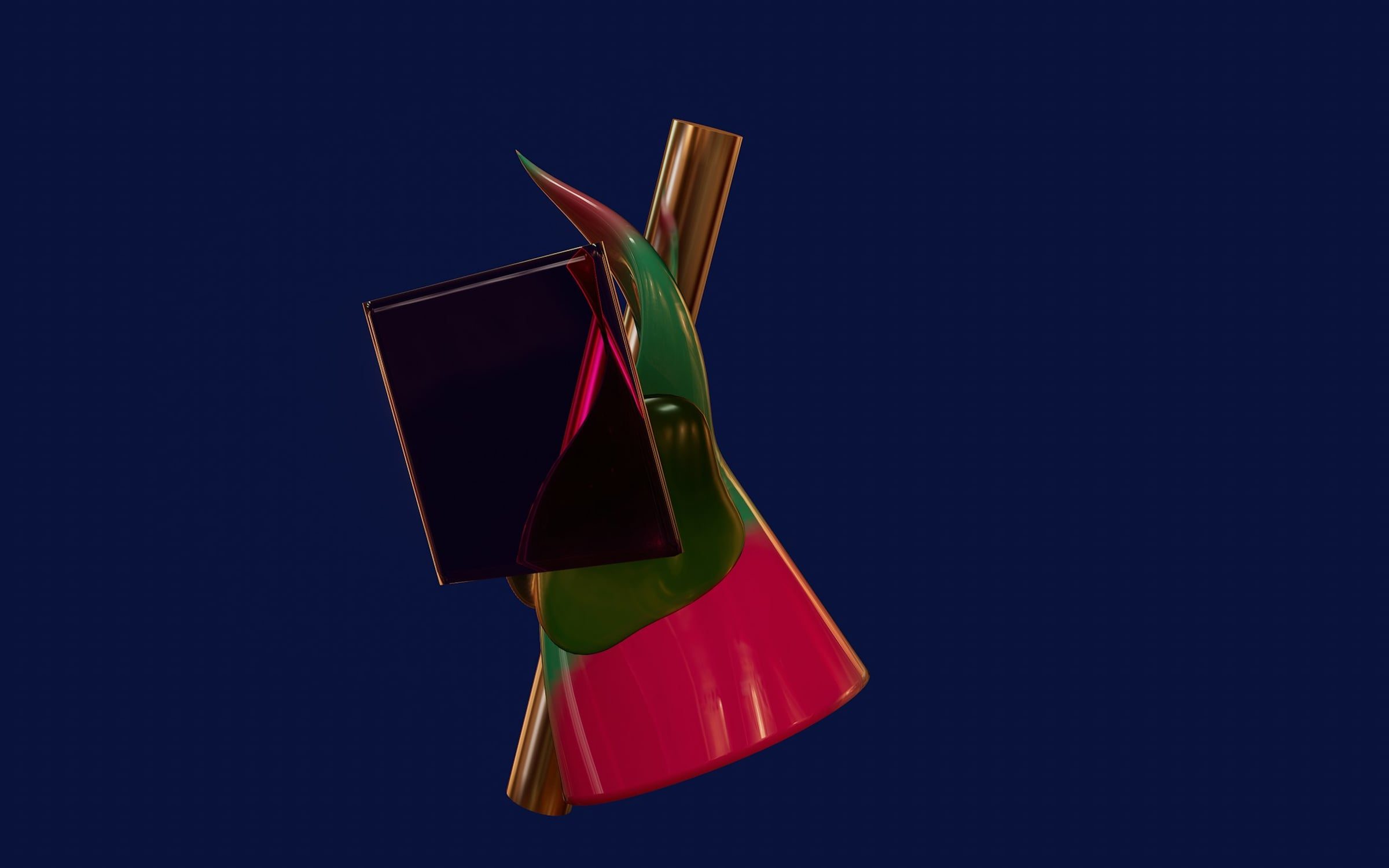 Mégaphone stylisé coloré, rendu 3D